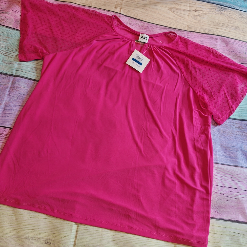 Anne Klein XL Short Sleeve Top #0526